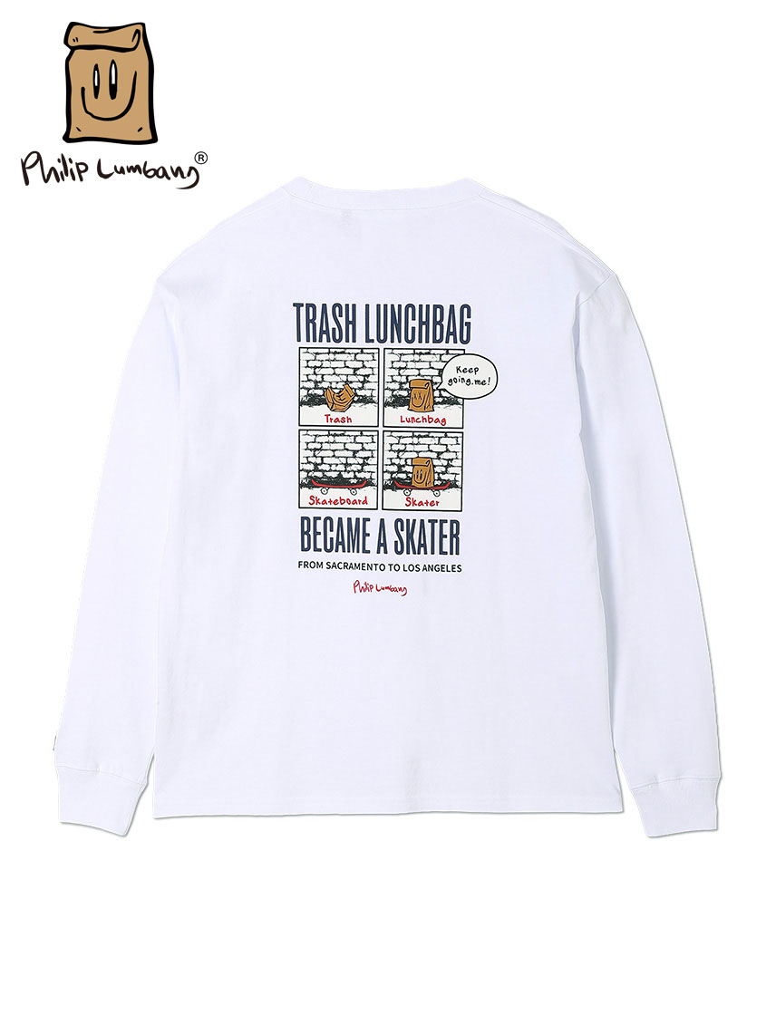 【Philip Lumbang】Became a Skater ロングTシャツ メンズ レディース スケート ストリート