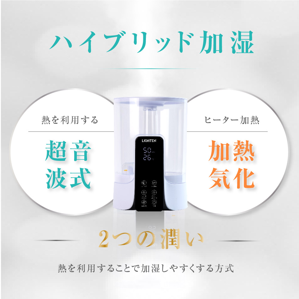 2021超人気 2022年最新型 卓上 超音波加湿器 ハイブリッド加湿器 3重除菌 除菌 大容量6L 上部給水 UV除菌 加熱 3段階加湿調節 空気清浄  タイマー付き リモコン付き アロマ対応 静音 リビング 寝室 家庭 オフィス 送料無料 xr-k325 toothkind.com.au