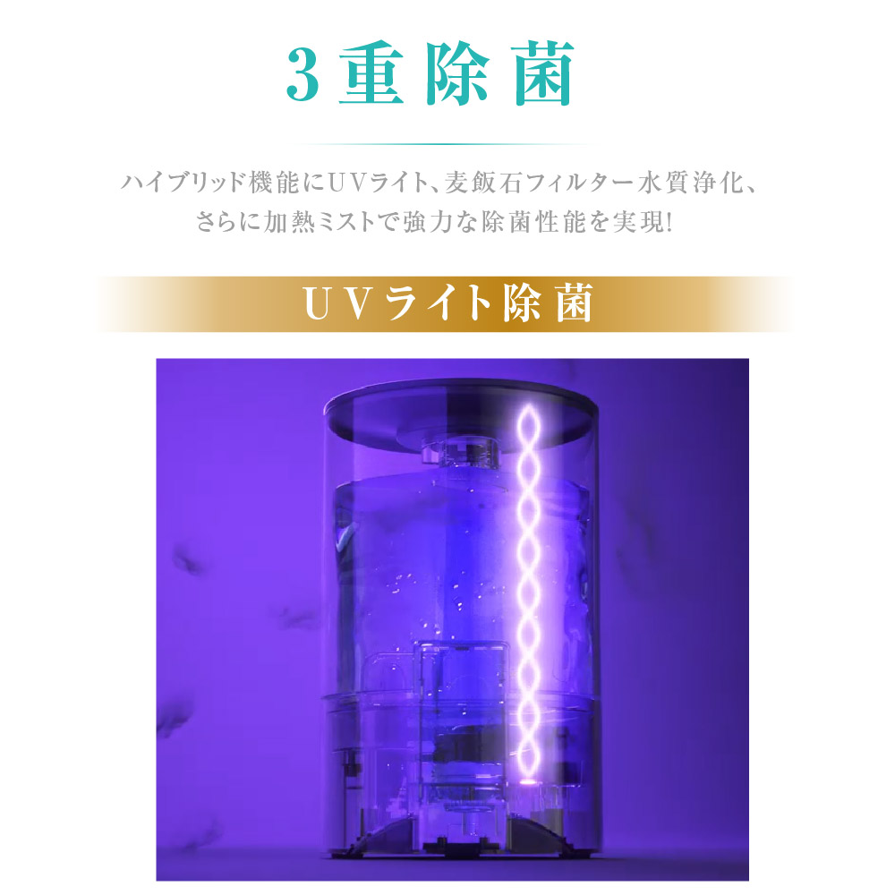 2021超人気 2022年最新型 卓上 超音波加湿器 ハイブリッド加湿器 3重除菌 除菌 大容量6L 上部給水 UV除菌 加熱 3段階加湿調節  空気清浄 タイマー付き リモコン付き アロマ対応 静音 リビング 寝室 家庭 オフィス 送料無料 xr-k325 toothkind.com.au