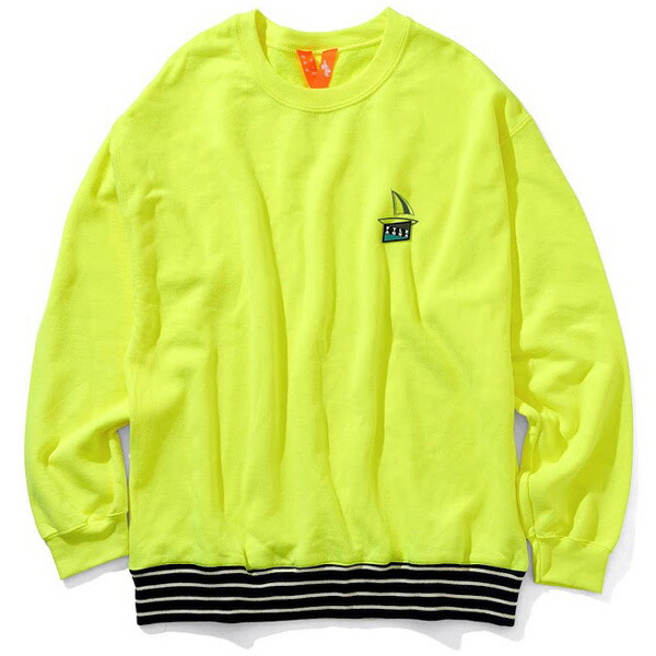 【FLATLUX/フラットラックス】 ONBOARD CREWNECK(NEON YELLOW)