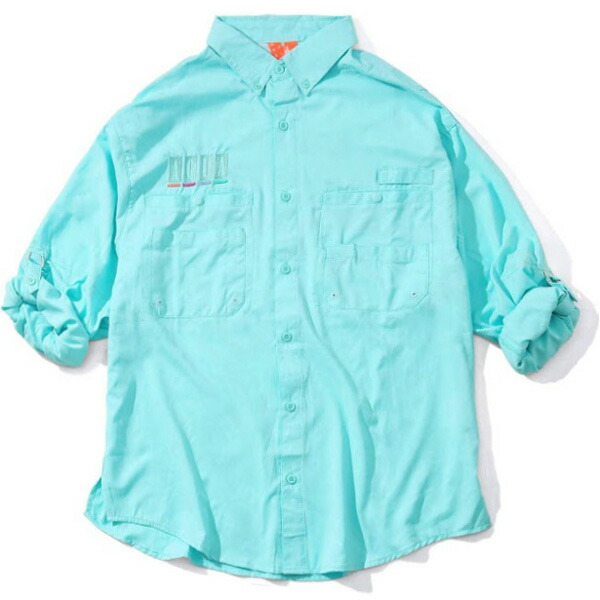 【FLATLUX（フラットラックス）】 HOTROD FISHING SHIRT(LAGOON) FTLXAQUA アクア　フィッシングシャツ　ラグーン