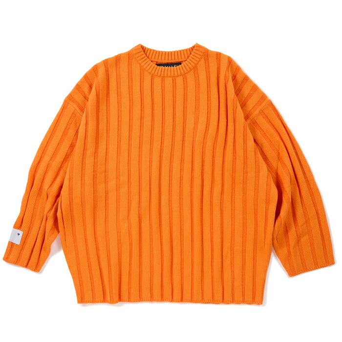 \u003cBR\u003e\u003cBR\u003e【Deviluse（デビルユース）】Bump Knit Crewneck(ORANGE)\u003cBR\u003e\u003cBR\u003e編み物 スウェーター 肋筋編み クルーネックセーター アクリル繊維