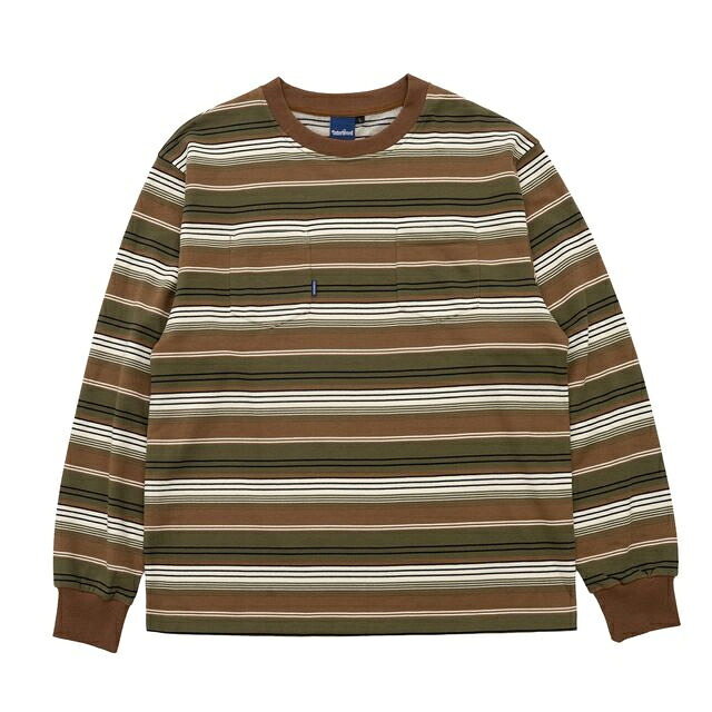 【INTERBREED(インターブリード)】FRENCH TERRY STRIPED TEE ロンT Tシャツ マルチボーダー リブ 裏毛|BLACKANNY