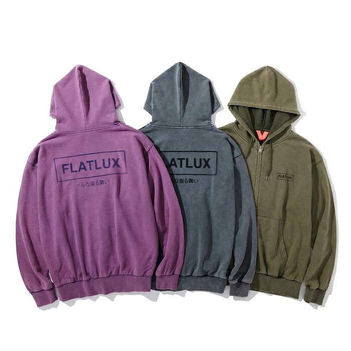 【FLATLUX（フラットラックス）】FLATLUX　DISTRESS ZIP HOODIE ジップフーディ　パーカ　スウェットパーカ　ビンテージ加工　ウォッシュ 10,256円