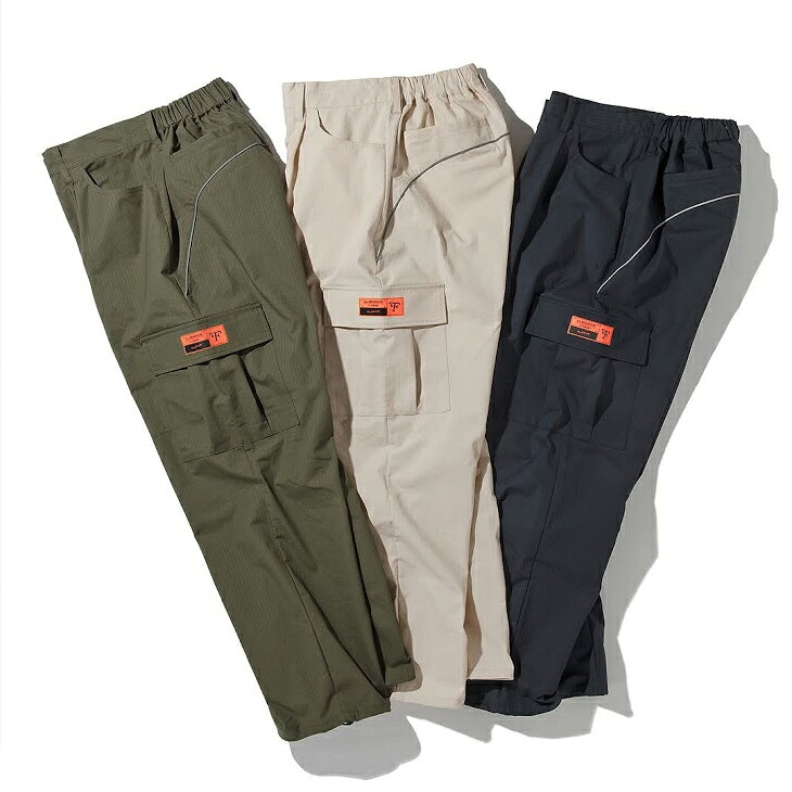 【FLATLUX（フラットラックス）】TETSUO CARGO PANT カーゴパンツ　リップストップ　リフレクター　ワイドパンツ　ドローコード