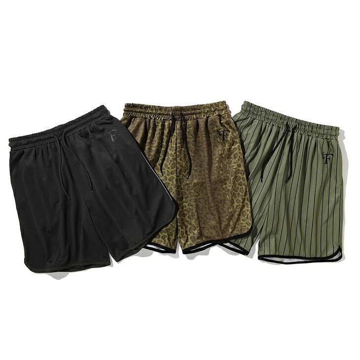 【FLATLUX（フラットラックス）】DRIFTER SHORT ショートパンツ　バスパン　メッシュ　ストライプ　レオパード　カモ