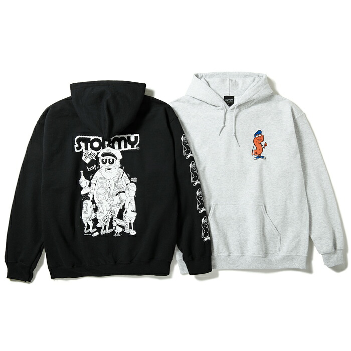 【 STORMY ストーミー】TM Paint × STORMY PULLOVER HOODIE ストーミー コラボ TM ペイント B-MART スウェットパーカ フーディ POLICE