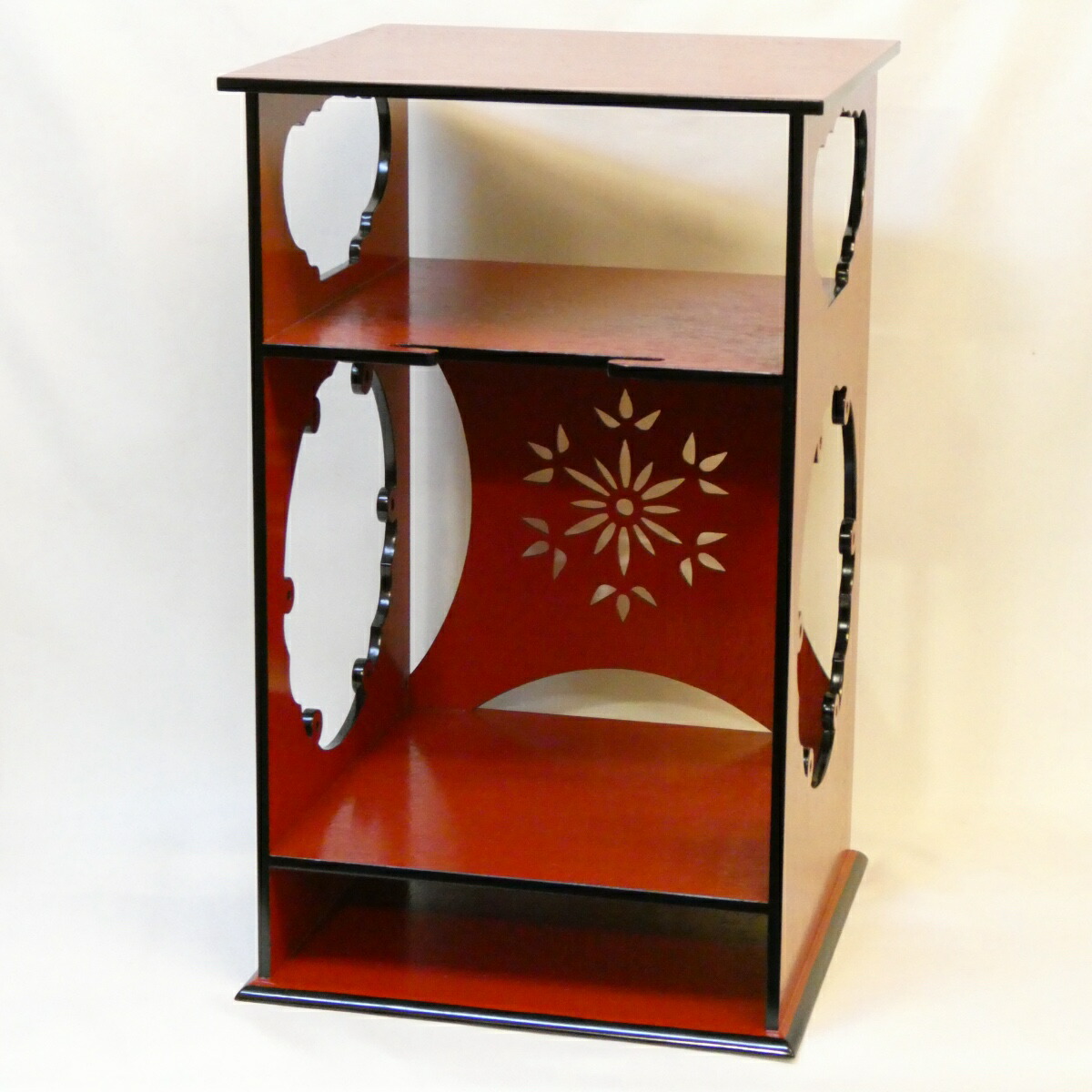 楽天市場】（九月☆特売品） 江戸指物師 渡辺可映作 仙翁棚 溜塗 大