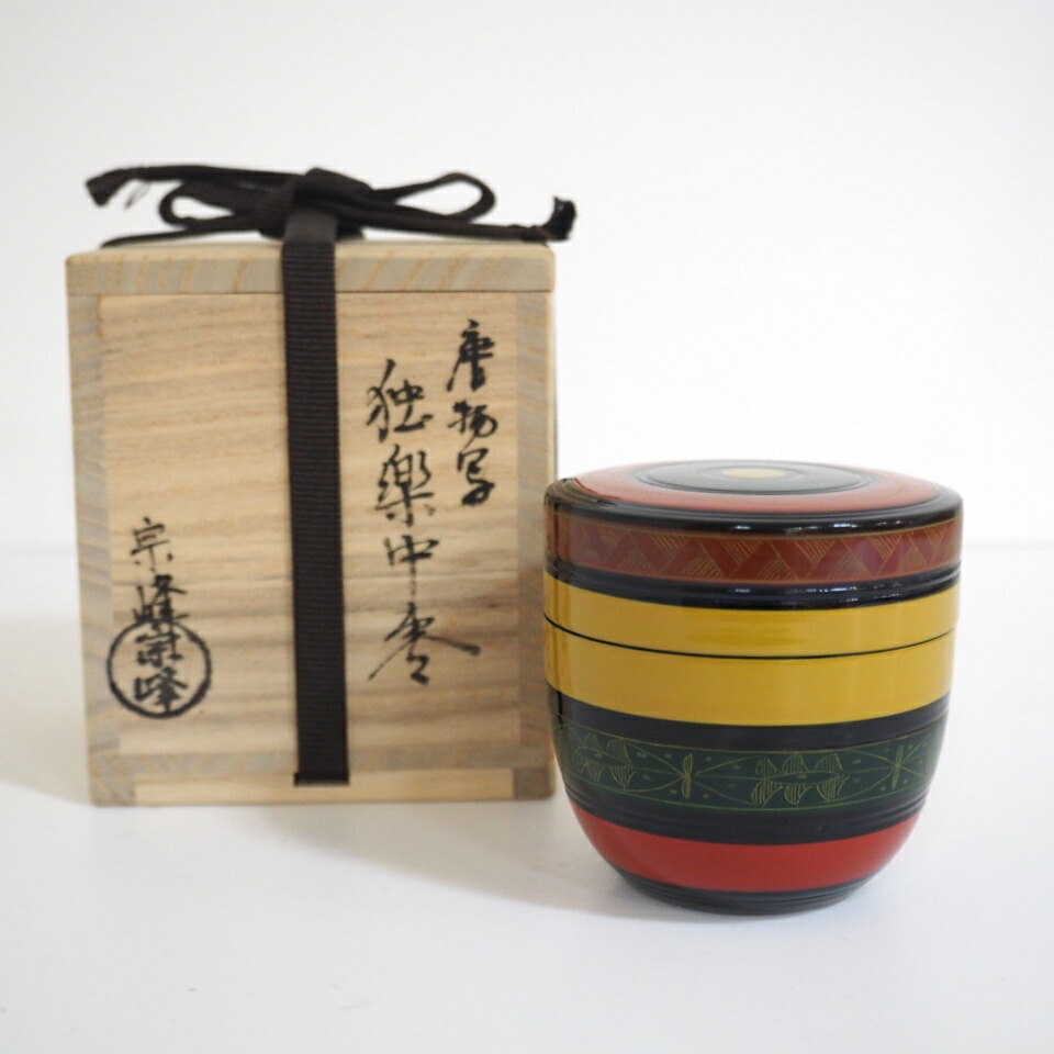茶道具　寿老人香合　茶人花押 中村祖順老師 花押】二代 前端春斎作 大徳寺 唐櫃香合 古材