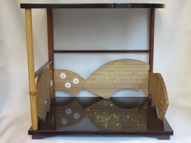 楽天市場】（八月☆特売品）鵬雲斎好写 固定式 寿扇棚USED 茶道具