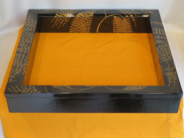 楽天市場】(オープン記念特売品）山中塗 細川司光作 花筏蒔絵真塗炉縁