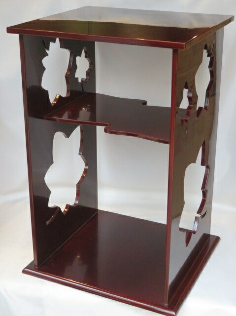 楽天市場】（九月☆特売品） 江戸指物師 渡辺可映作 仙翁棚 溜塗 大