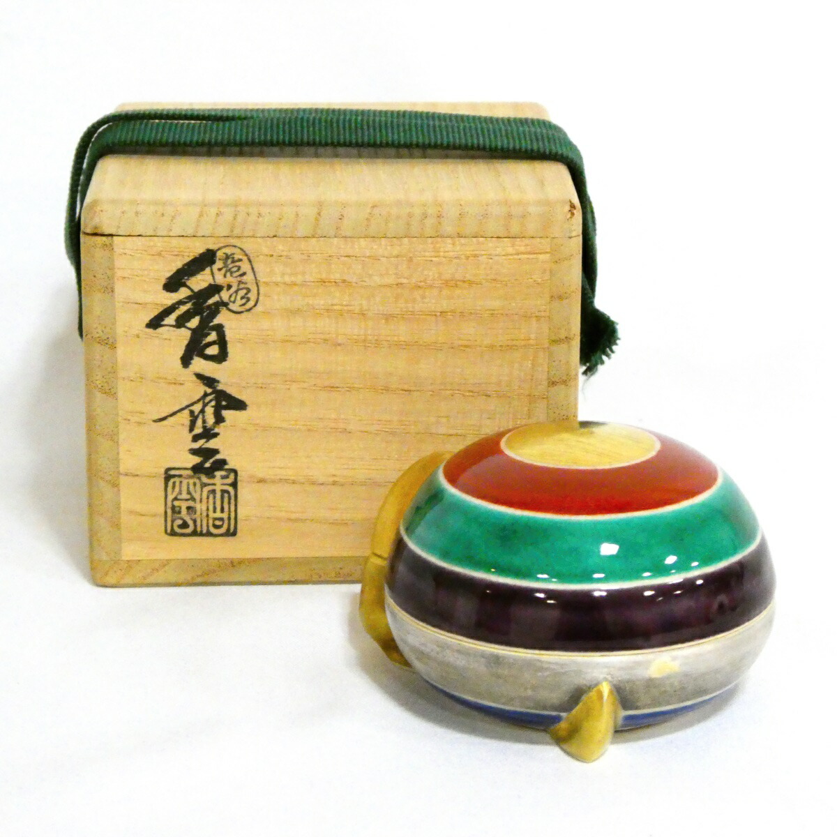 楽天市場】【山田宗徧流】輪島塗 茶平一斎作 三夕香合 黒真塗重香合