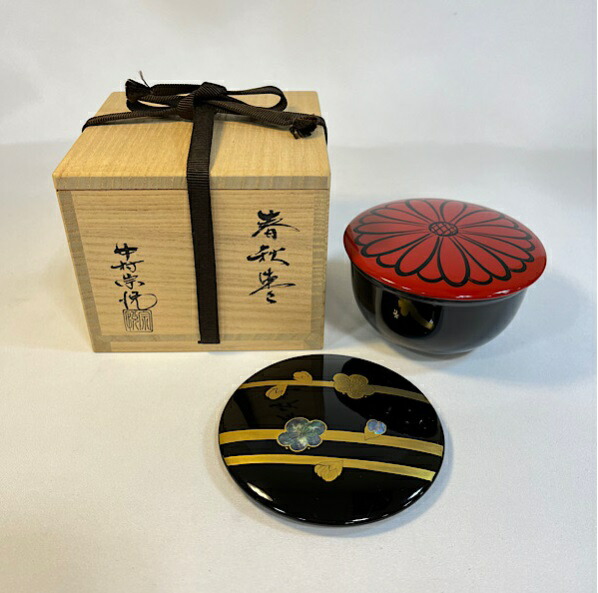 楽天市場】【八月☆特売品】早見征一作 白檀塗 老松蒔絵 中棗