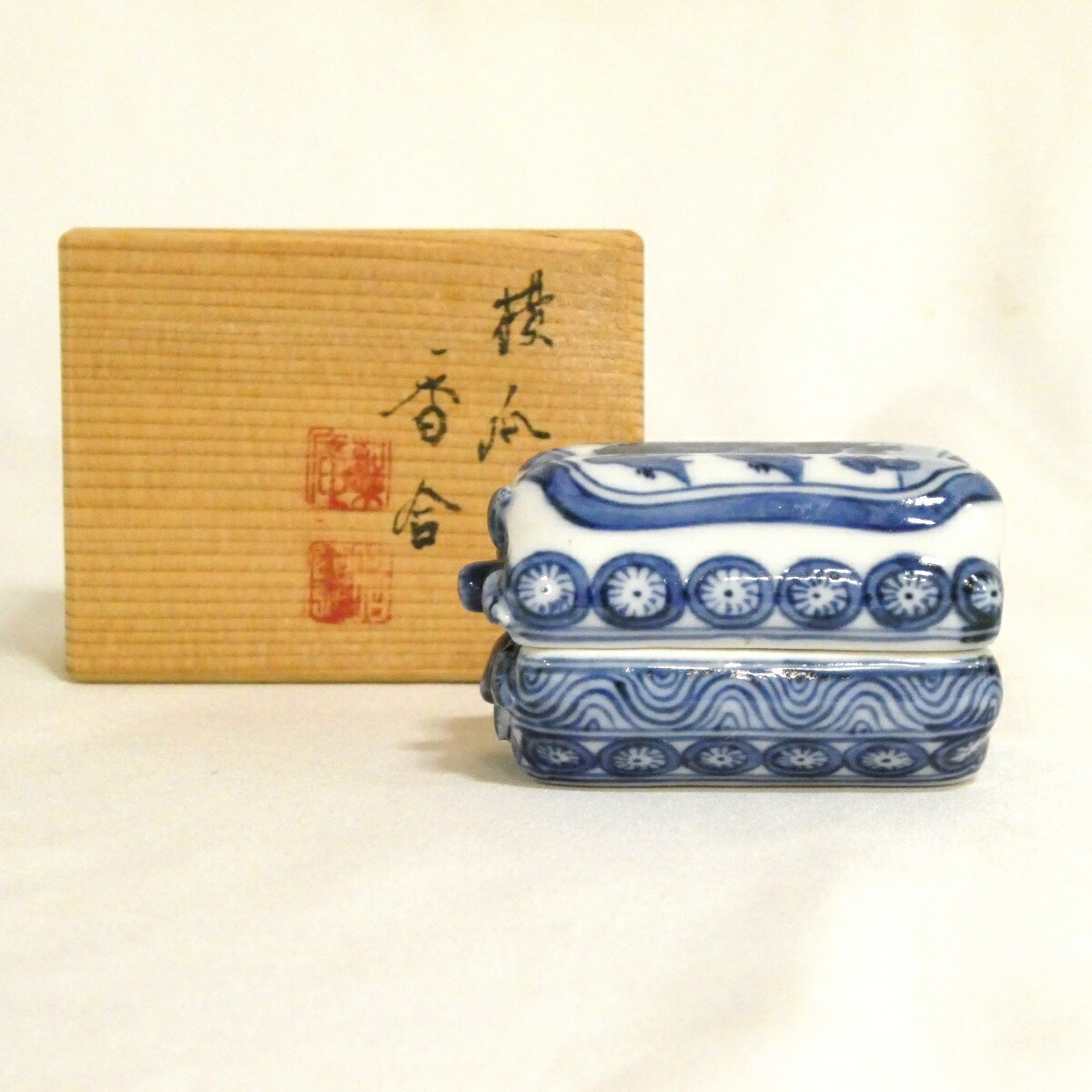 楽天市場】【六月の特売品】平安 高野昭阿弥作 青華 祥瑞写 水指