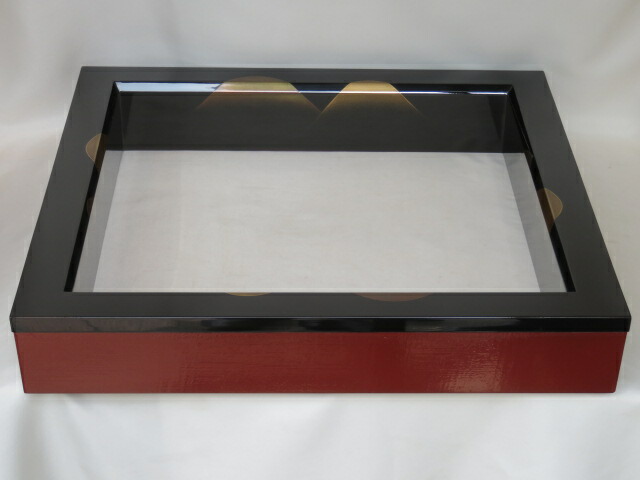 楽天市場】（十月◇特売品）輪島塗 茶平一斎作 縁朱 黒真塗炉縁 蝋色