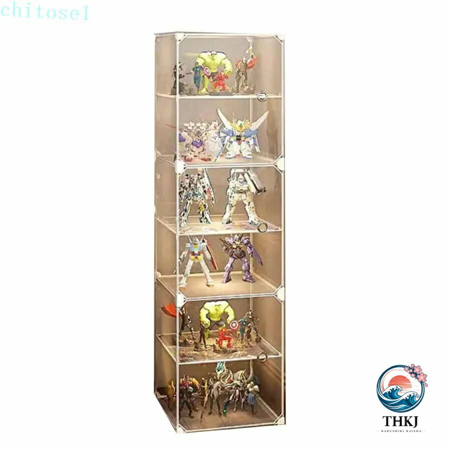 【全品2点で5%OFF】フィギュアケース ホビー用収納 プラモデル 棚ディスプレイラック グッズ収納 フィギュア ケース棚 組み立て簡単 高自由度 1 列 縦 6 段
