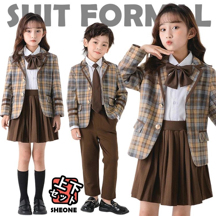 【百貨店SALE】洋琴告げ知らせる会 ズボン下背広 卒式 はいり込む式 御嬢さん お坊っちゃん 背広5点書き割り 小学生 110 120 130 韓国 中学生 卒服 スコート フォーマル キッズ かき鳴らす会 長袖 上衣 白ティーシャツ ズボ