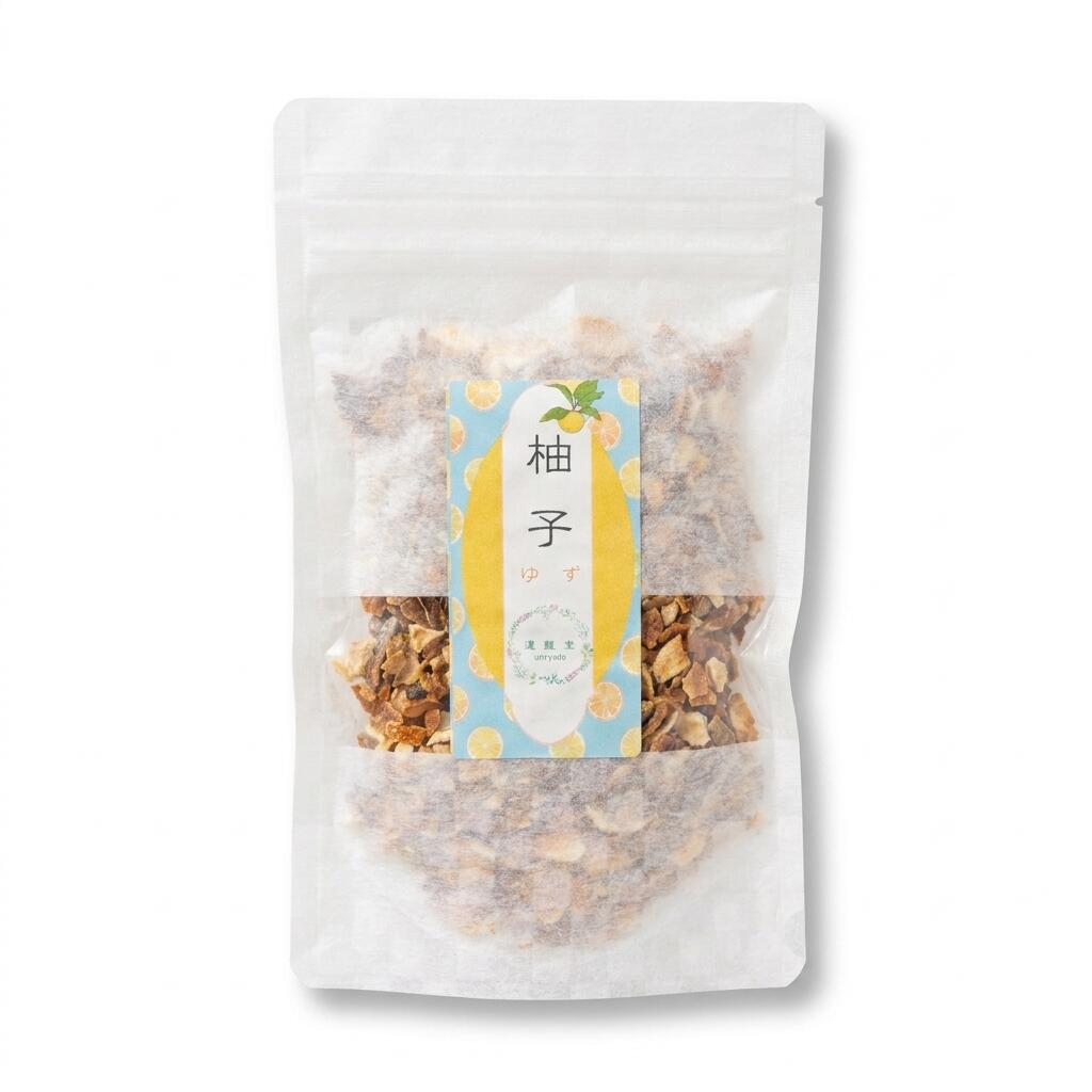 柚子（日本産）ゆず ハーブティー 薬膳料理 【1袋あたり 60g】おやつ 果物 ギフト くだもの ドライフルーツ フルーツ 健康食品 健康 美容 ギフト ビタミン豊富【仙台の漢方専門薬局 運龍堂】【まとめ買い】｜運龍堂 店
