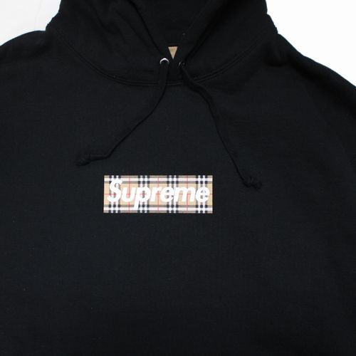 XL)Supreme Burberry Box Logo Hooded Sweatshirtシュプリーム