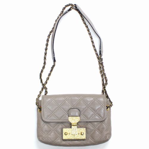 【楽天市場】MARC JACOBS マーク ジェイコブス THE SINGLE キルティング チェーン ショルダーバッグ グレージュ 【中古