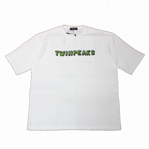 【中古】 UNDERCOVER アンダーカバー 24AW ワイドTEE TWIN PEAKS ジャガードパッチ Tシャツ 3 ホワイト