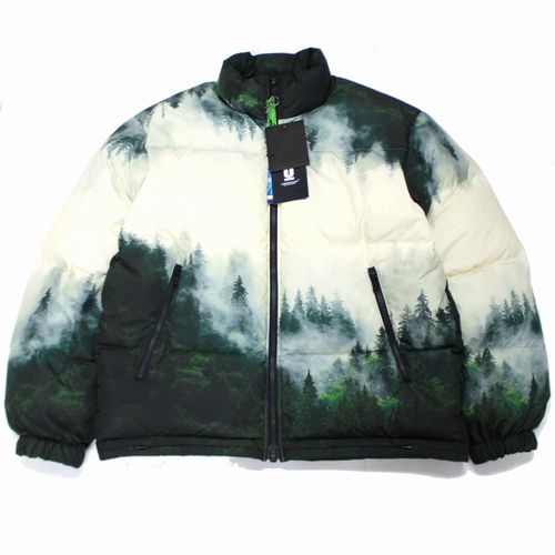 【中古】 UNDERCOVER アンダーカバー 24AW TWIN PEAKS ツインピークス WOODS総柄ダウンブルゾン 3 アイボリー|unstitch 店