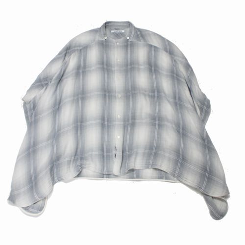 【中古】 SEVEN B YSEVEN セブンバイセブン 24SS STAND COLLAR PONCHO SHIRTS スタンドカラーポンチョシャツ L グレー