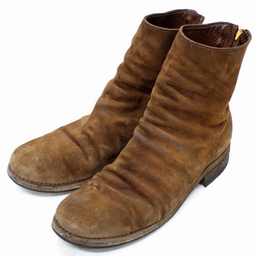 【中古】 UNDERCOVER × GUIDI 22SS 986 HORSE LEATHER BACK ZIP BOOTS ホースレザーバックジップブーツ 43 ブラウン|unstitch 店