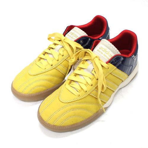 【中古】 adidas × Wales Bonner WB MN SAMBA SUEDE ウェールズ・ボナー サンバ スエード IH8407US9.5(27.5cm) イエロー×ネイビー|unstitch 店