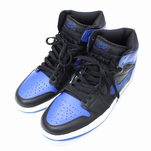 【中古】 NIKE ナイキ 2001 AIR JORDAN 1 RETRO ROYAL 大気圏 ジョーダン 1 レトロ ロイヤル 136066-041 US9(27糎) 黒いこと×青色