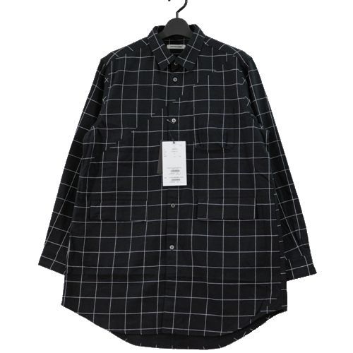 【中古】 UNDERCOVER アンダーカバー 24AW スラッシュ切替 コットンビッグシャツ 2 ブラック
