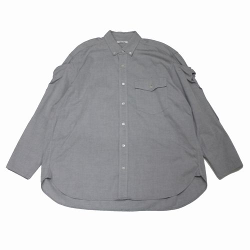 【中古】 FUMIKA_UCHIDA フミカ ウチダ 21SS Oxford RM-BELTED SHIRTS オックスフォード アームベルテッド シャツ 38 グレー