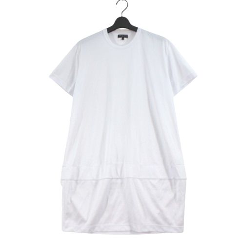 【中古】 COMME des GARCONS HOMME PLUS コムデギャルソンオムプリュス 23SS ワイヤー ロングTシャツ S ホワイト