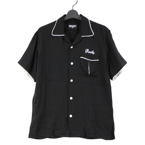 【中古】 RUDE GALLERY ルードギャラリー 24SS LOGO BOWLING SHIRTS ボーリングシャツ 3 ブラック