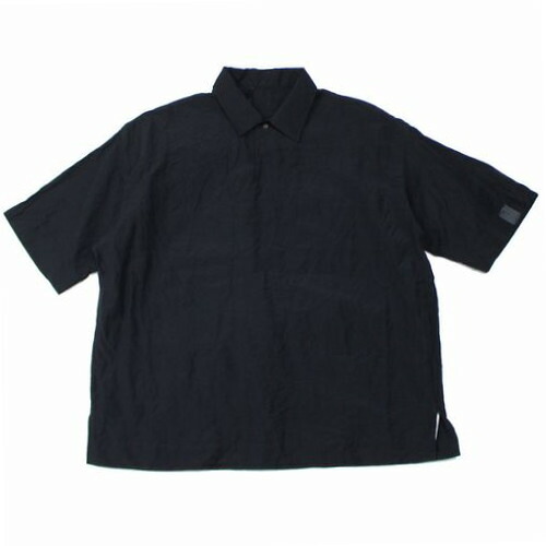 【中古】 N.HOOLY WOOD COMPILE エヌハリウッド コンパイル 25SS PULLOVER HALF SLEEVE SHIRT プルオーバーハーフスリーブシャツ 40 ブラック