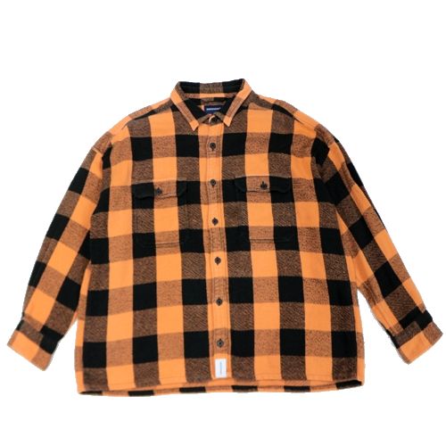 DESCENDANT VANING CHECK チェック フランネル シャツ DESCENDANT/VANING CHECK LS SHIRT (BROWN)