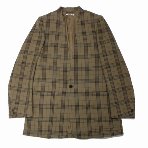 楽天市場】AURALEE 19aw WOOL SERGE CHECK ZIPUP BLOUSON