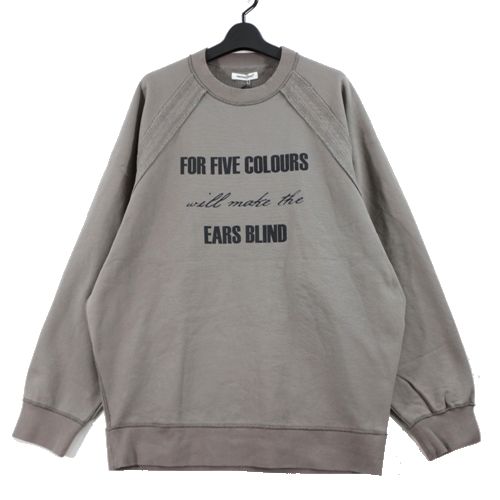 【中古】 UNDERCOVER アンダー押しかぶせる 25SS リヴァーシブル ラグランスウェット FOR FIVE COLOURS 5 薄墨色
