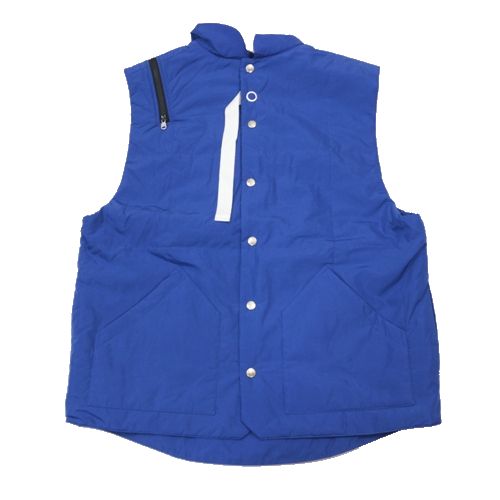 【中古】 TAKAHIRO MIYASHITA The Soloist. タカヒロミヤシタ ザ ソロイスト 22AW double zip reverse puffy vest ベスト 50 ブルー