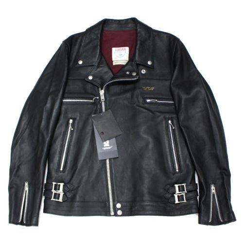 【中古】 UNDERCOVER アンダーカバー BASIC シープレザーダブルライダース ジャケット 3 ブラック