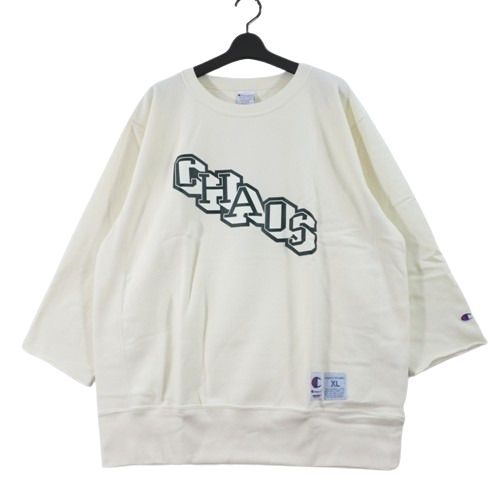 【中古】 UNDERCOVER × Champion アンダー押しかぶせる チャピオン 25SS REVERSE WEAVE 綿織物裏毛 流汗 ティーシャツ CHAOS XL メンズファッション-スウェット・トレーナー-トップス