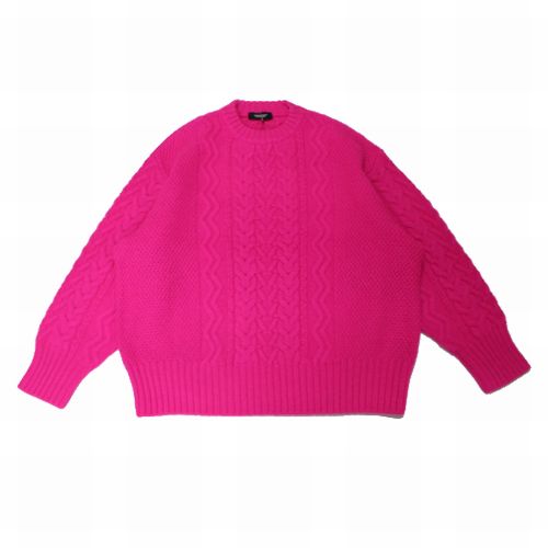 【中古】 UNDERCOVER アンダー取りまかなう 22AW 有線テレビ編み物 3 さくら色