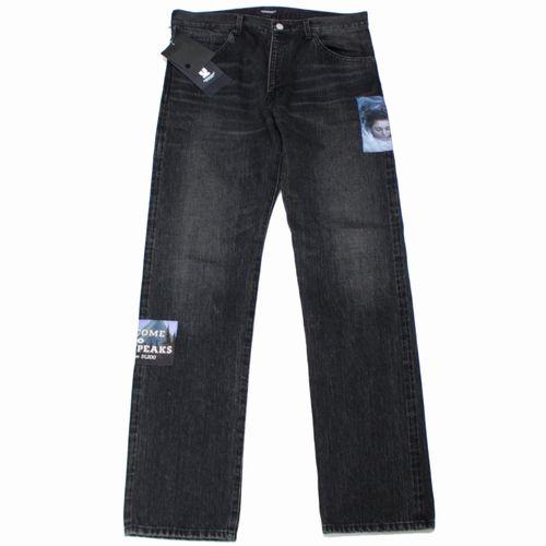 【中古】 UNDERCOVER アンダーカバー 24AW TWIN PEAKS ツインピークス 加工デニムパンツ TPJQパッチ 3 ブラック