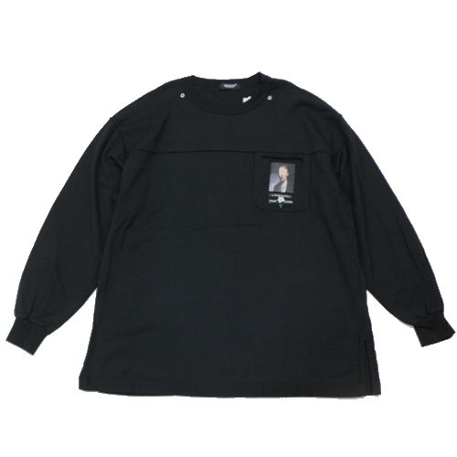 【中古】 UNDERCOVER アンダーカバー 25SS 切替ワイドLSTEE Jネーム 長袖 Tシャツ 3 ブラック