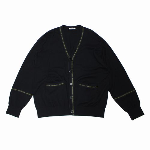 【中古】 UNDERCOVER アンダーカバー 25SS トリムテープ Co カーディガン 4 ブラック｜unstitch 店