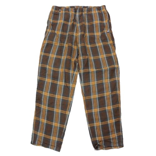 【中古】 the Shepherd UNDERCOVER ザ シェパード アンダーカバー 25SS チェック リネンイージーパンツ 5 ブラウン
