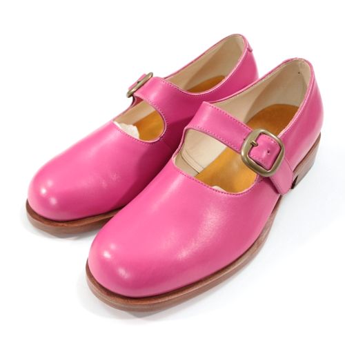【中古】 DELMONACO デルモナコ One Strap ワンストラップ シューズ 22.5cm ピンク