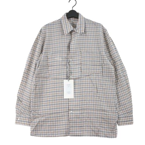 【中古】 TOZAOU トザオウ 24SS Jacket Lining Shirt チェックシャツ L