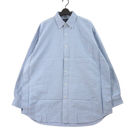 【中古】 POLO Ralph Lauren ポロ ラルフローレン　THE BIG FIT ビッグフィット ボタンダウン オックスフォード シャツ XL ブルー